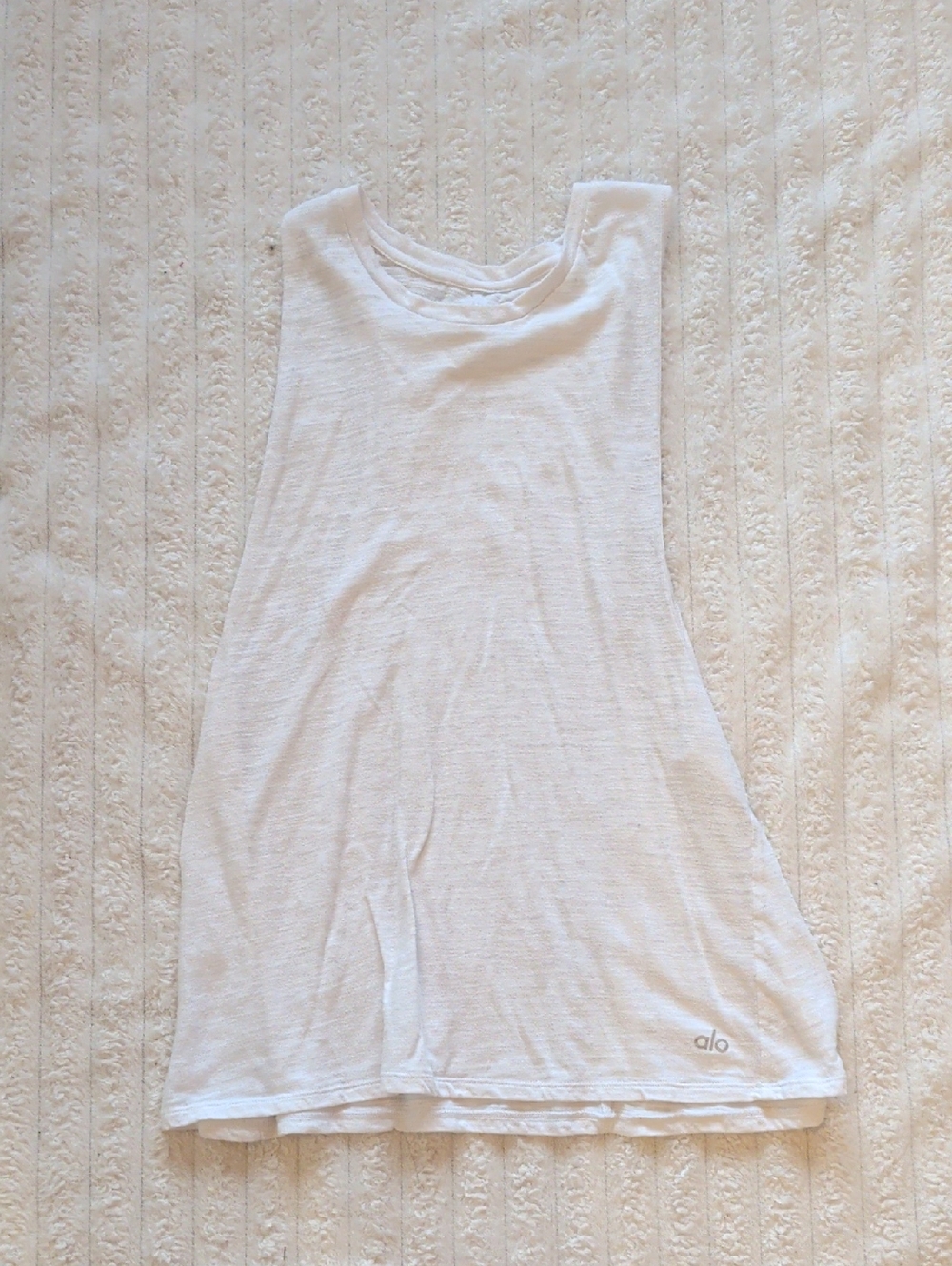 Alo White Muscle Tank Top
